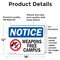 Signmission Weapon Free Campus OSHA Notice Sign, Vinyl Decal, 18in W x 12in L, 2PK OS-2PACK-NS-D-1218-L-16886 - alternate 5